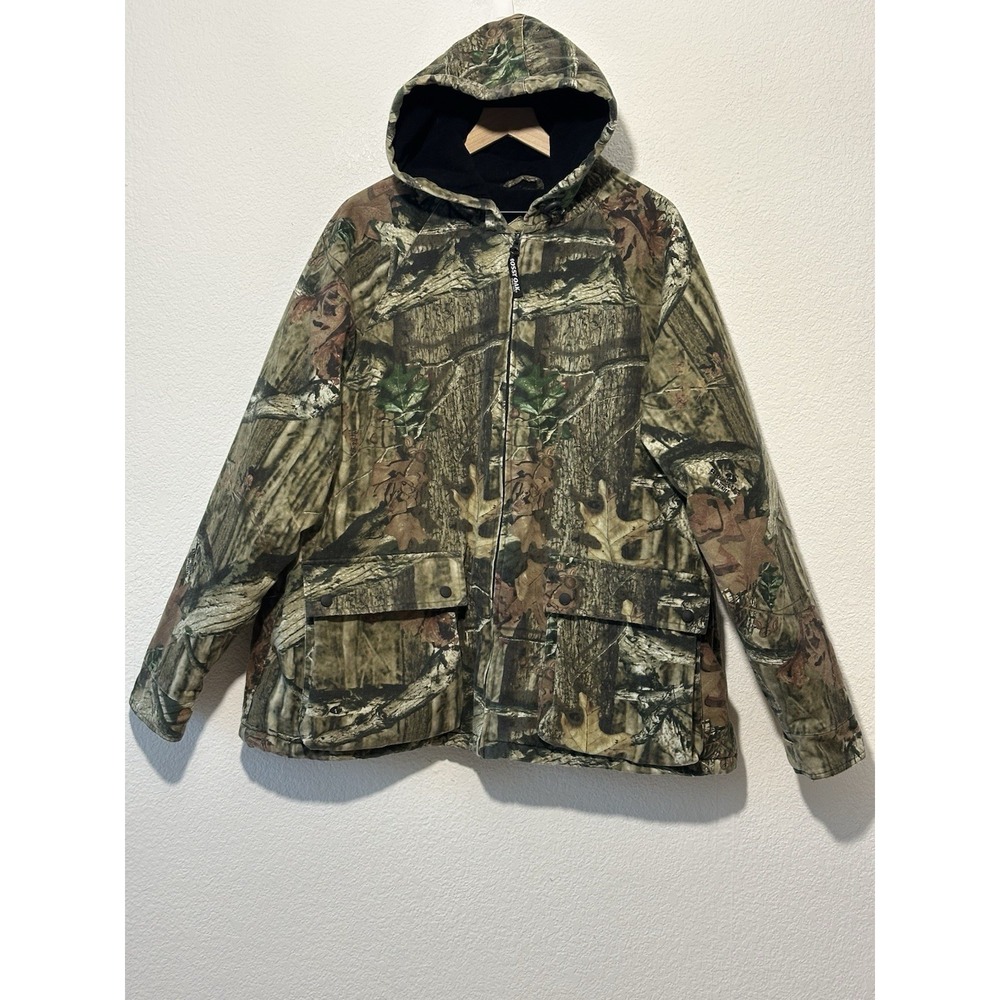 Mossy Oak Break Up Infinity Camo Lined Insulated Jacket 2XL Men Zip Up Hood